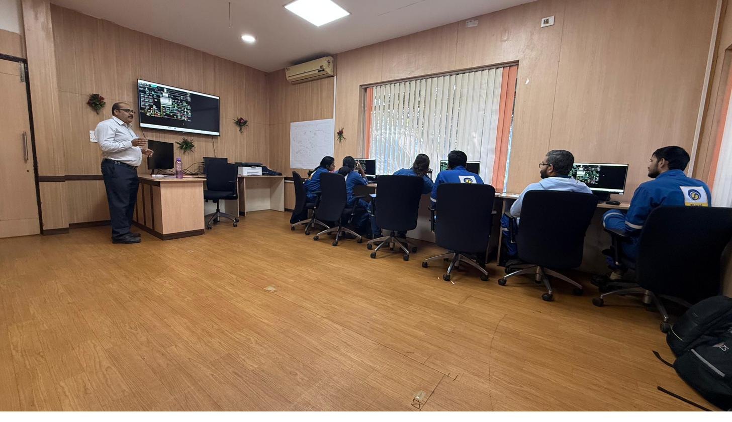 Refinery process training simulator room at Bharat Oman Refineries, Bina